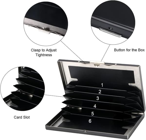 Kortmappe i aluminium - RFID-blokkerende og ultratynn