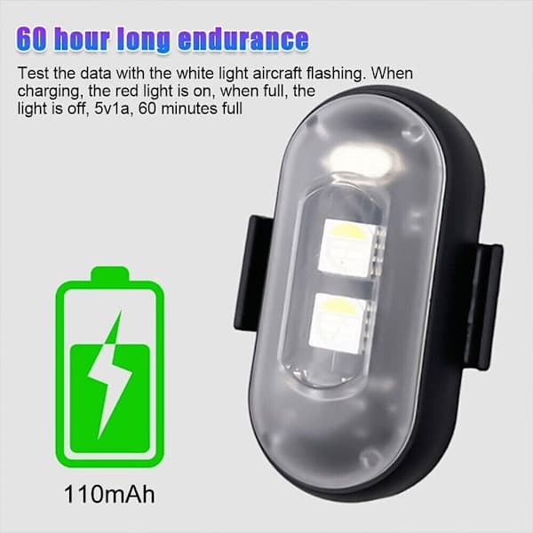 /NN/8 Farger LED Strobelys Flylys 8ST 8 stk