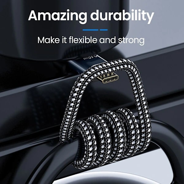 USB-C - C-tyypin kaapeli Datalinja SIDEBÖJNING 2M SIDOBÖJNING 2M Side Bend 2m