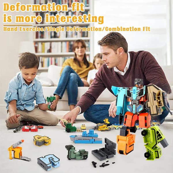 [NT] Legetøjsdeformation Nummer Transform Robot DIY Monteret Puslespil Mecha Robot Legetøj Til Børn nummer 0