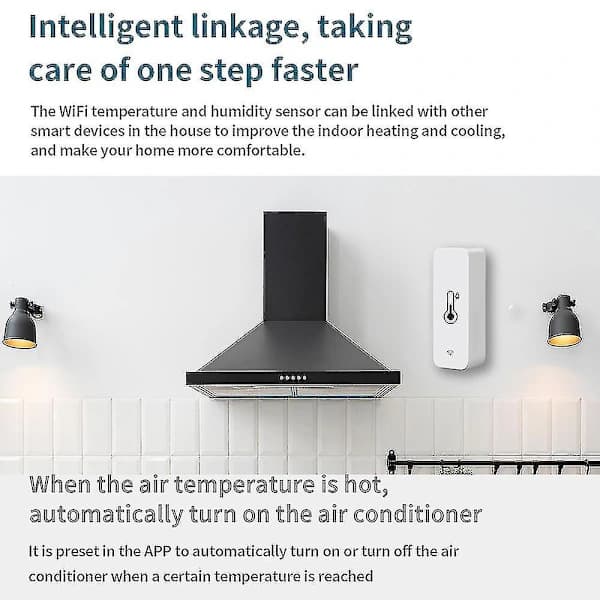 3x Tuya Wifi Temperatur- og Luftfuktighetssensor Innendørs Termometer Hygrometer