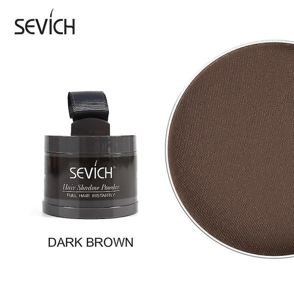 Sevich 13färgad hårlinjepulverreparation Fyllningspulver med puff Vattentätt linjeskuggpulver Dark Brown