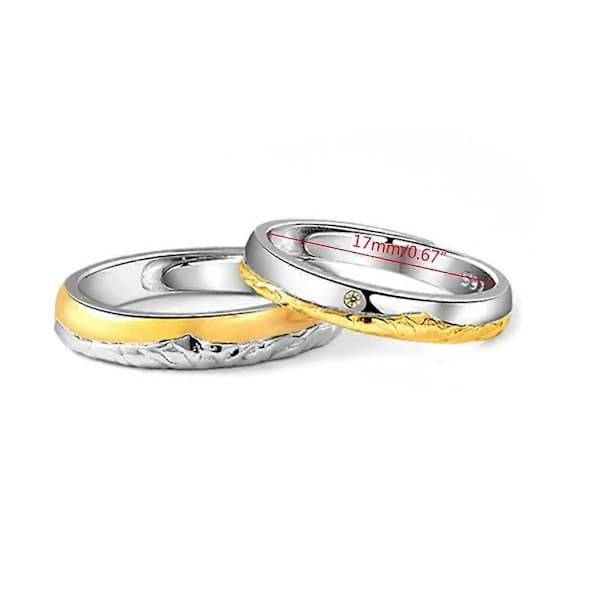 Romantiske parringe Dame Herre Ringe Bryllupsfingerringe Kobber Åbne Ringe 2025:e