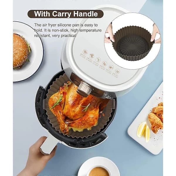 2025 Egnet 16,5 cm airfryer silikonegryde 2 par