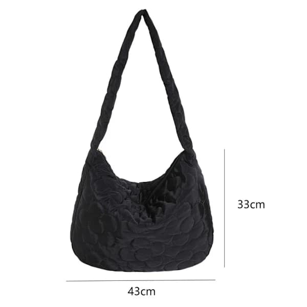 Puflet Skuldertaske BRUN Brun