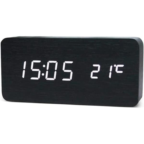 NA/Vækkeur til soveværelse, ur, hjem, termometer, LED