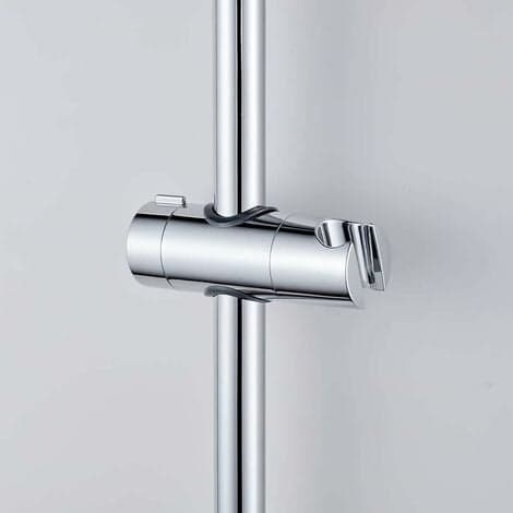 Brusehovedholder til badeværelse, justerbar bruseklemme, krom/NC/