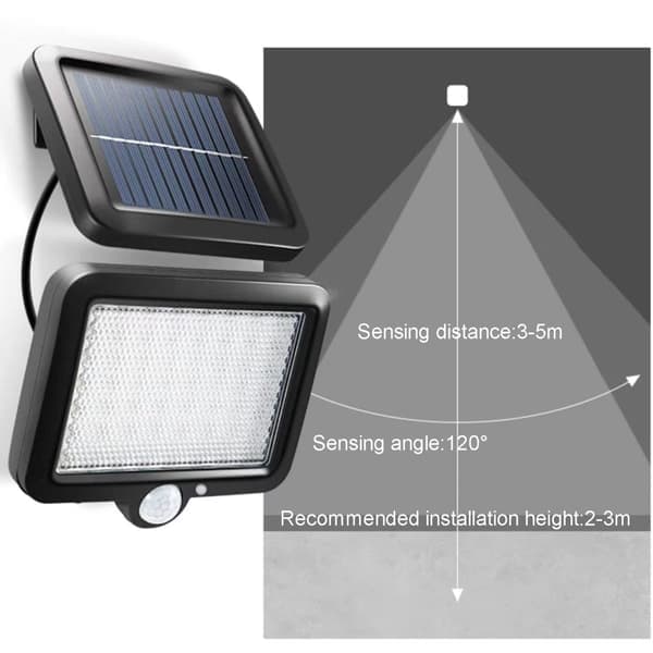 Solar Lights - 2 pcs LED outdoor lights with motion sensor, IP65 waterproof, solar wall light for garden