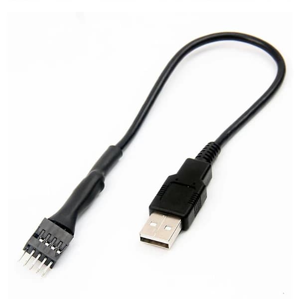 9-stifts hane till extern USB A-hane PC-moderkorts intern dataförlängningskabel 20 cm