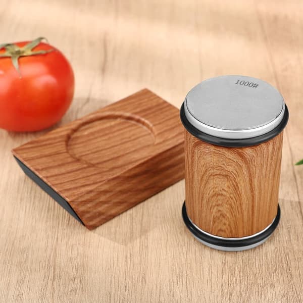 Knife Sharpener Pro with Magnetic Roller, 15 & 20 Degrees – For All Kitchen Knives Brown