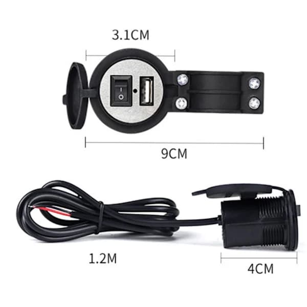 Stikadapter Mobil Strøm USB-oplader