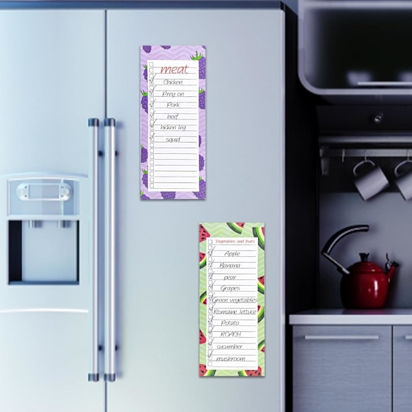 Magnetisk notesblok til køleskab, To-do-liste, Indkøbsliste, Planlægningsblok (21,5*9cm)