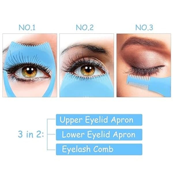 6 stk. 3-i-1 øyenvippeverktøy Mascara Shield Applicator Guard E