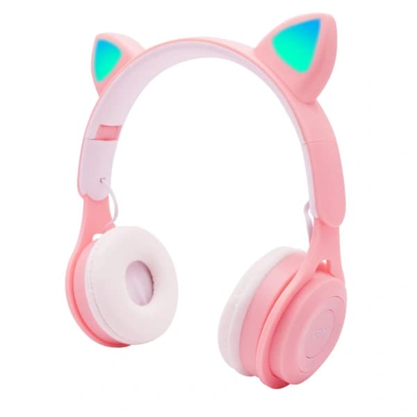 Trådlöst Bluetooth Headset Barnhörlurar ROSA rosa