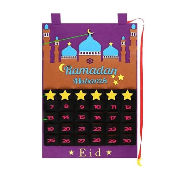 Nedtellingskalendere Nedtelling til Eid-skilt Eid Mubarak LILLA 1