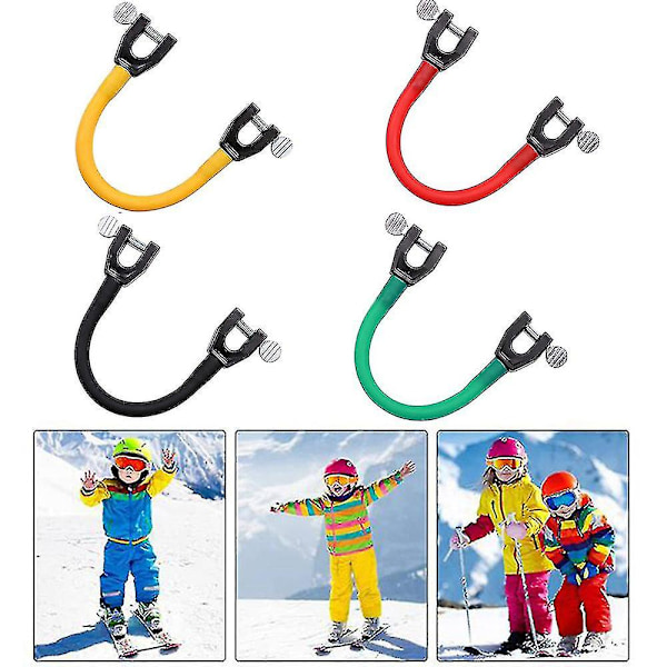 Alg 2 st skidspetsanslutningskontrollkil skidträningshjälp snowboardanslutning - Gul