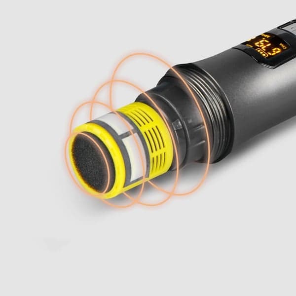 2 stk. trådløse mikrofoner Bluetooth Reverb med Android-portkabel Sort