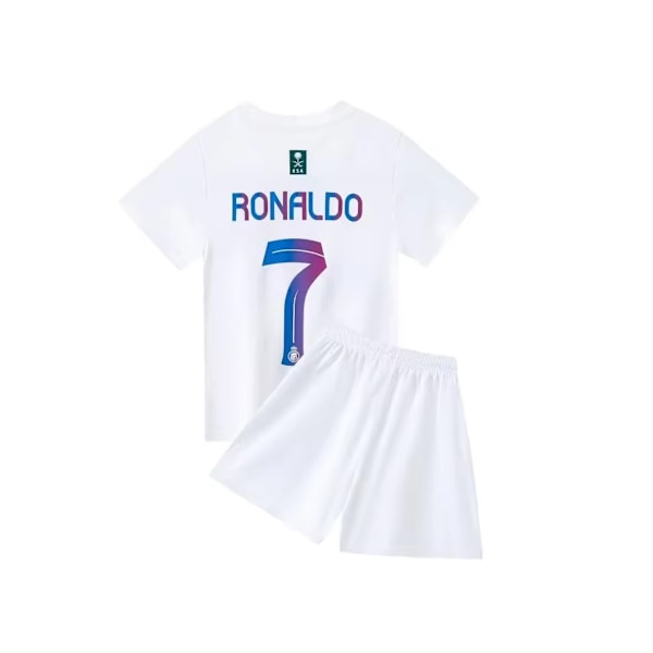 Træningstøjsæt til børn, hurtigtørrende trykt kortærmet + shorts, fodboldtrøje - C. R 7 copp copp 24 # (8-9 years) copper