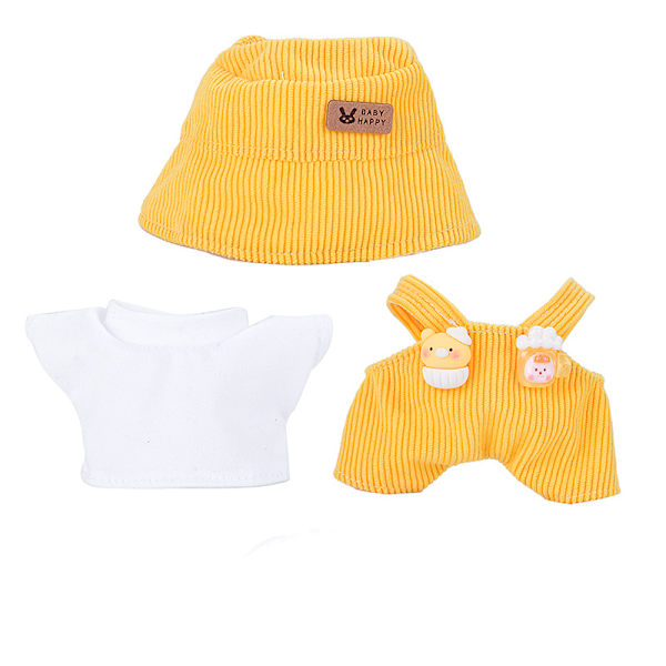 /NC/Første og Anden Generations 17CM Siddende Party Labubu Fiskerhat Undertøj Hænge Bukser Sæt Baby Tøj Labubu Klud 28