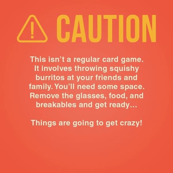 Exploding Kittens Throw Throw Burrito - Korttipeli aikuisille, teini-ikäisille ja lapsille, väistöpalopallokorttipeli, englanti
