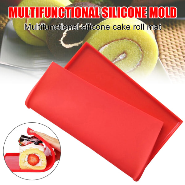 [NT] DIY Silikone Bagemåtte Multifunktionel Kageunderlag Non-stick Ovn Swiss Roll Køkkenværktøj