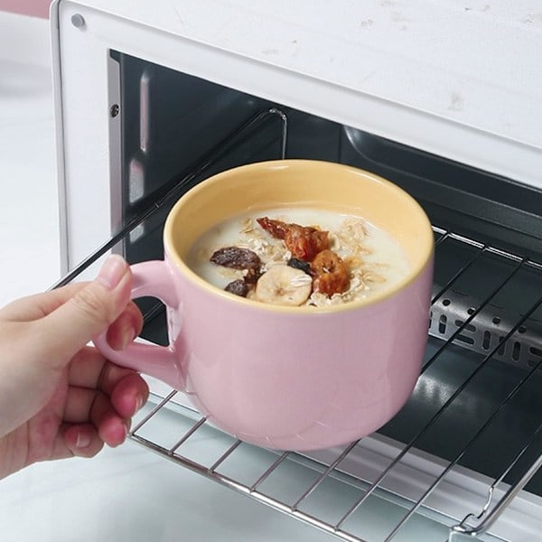 [NT] Suuret mukit aamiaismuroille Henke-kahvikuppi Suuri keraaminen teekuppi 650 ml Kahvimuki Aamiaismurokulho Kuppi Syntymäpäivälahja Kahvikuppi