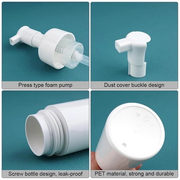 2 st Skumpumpflaska Tom Pumpflaska VIT 100ML 100ML vit 100ml-100ml