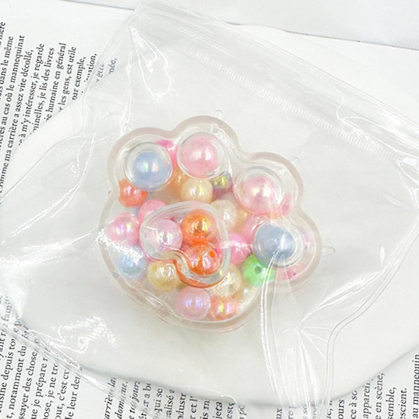 Katttass-Taba Squishy Legetøj - Transparent Katttass-Perle Taba Squishy Legetøj, Pinch Family Squishy Fidget Legetøj, Silikone Squeeza