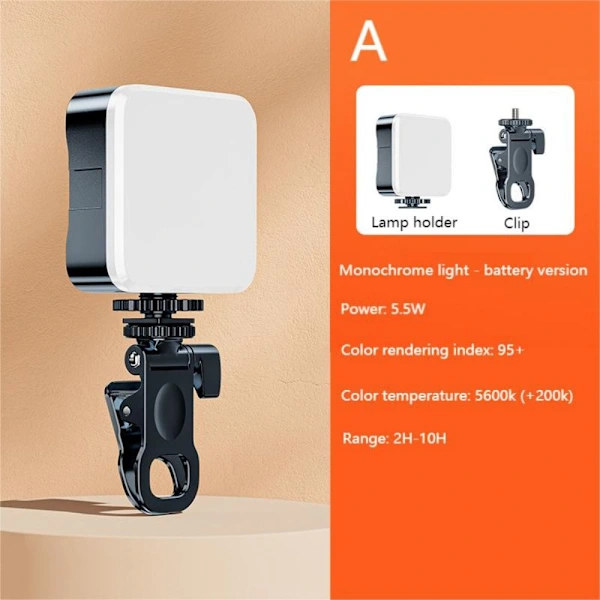 LED-selfievalokuvausvalaisin A A A