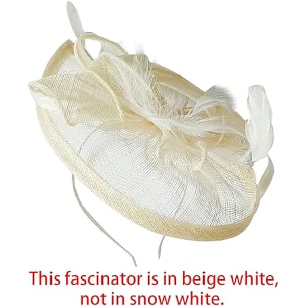 Elegant Fascinator Hat til Kvinder Bryllup Fjer Hårklemme Tilbehør
