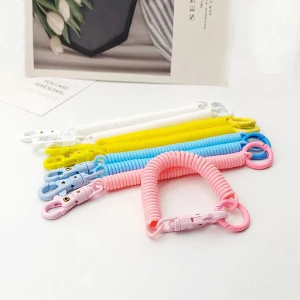 2 stk. plastik telefon fjeder elastisk reb 1 1 1