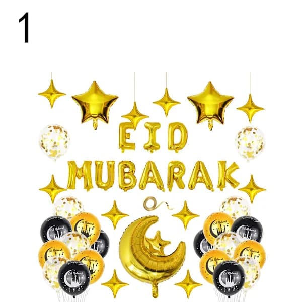 Eid Mubarak Ballonger & Tilbehør