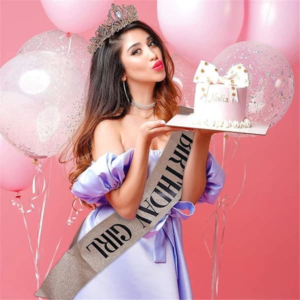 Kristall Rhinestone Krone Hårkrone Tiara SØLV Sølv