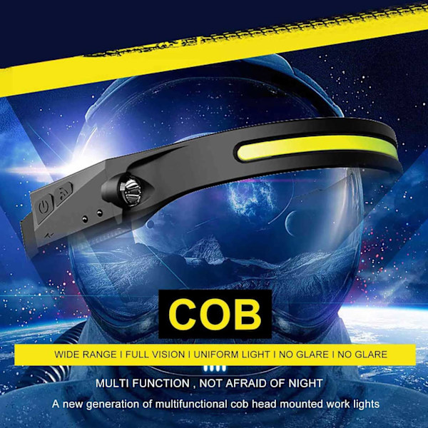 3-pack Headlamp LED with Motion Sensor Running Lightweight Headlamp black black