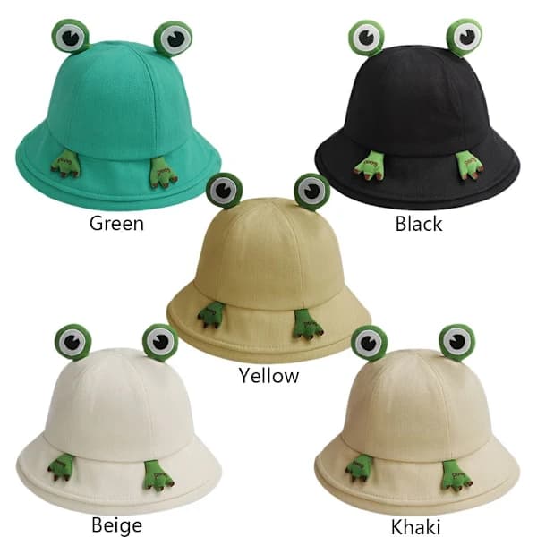 Söt hatt Groda Bucket Hat GUL Gul