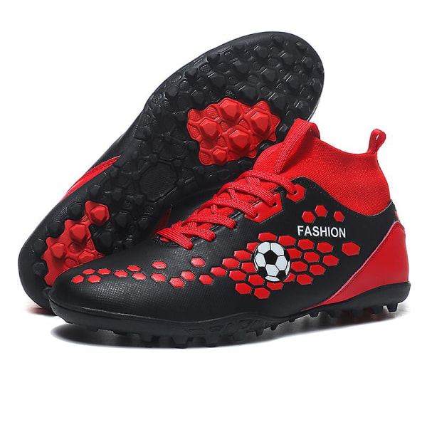 Fotbollsskor för män Spikes Fotbollsskor för ungdomar Stövlar Athletic Sneaker 37 Red