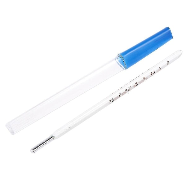 1 stk. Glastermometer Trekantet Stav Oral Termometer til Voksne (blå)_ NN