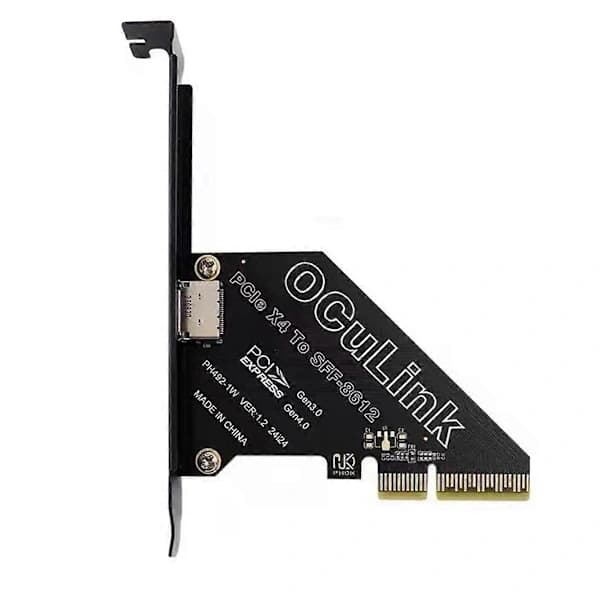 PCIe 4.0 X4 til Oculink SFF8611/8612 Udvidelseskort til Win/Linux