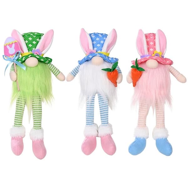 Long-legged Easter Rudolf Gnome Elf Rabbit LED Light Bunny Dolls Kids DIY Easter Party Decor