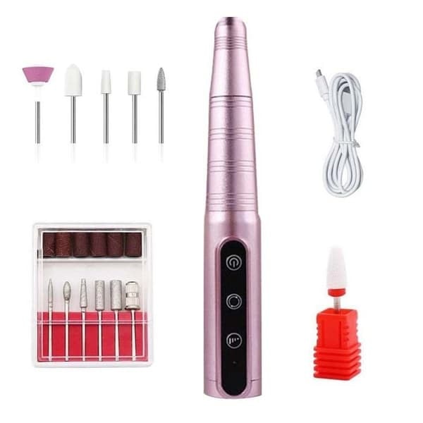 {NT}Professionell nagelborr, bärbar USB elektrisk nagelborr, elektrisk nagelfil, rosa