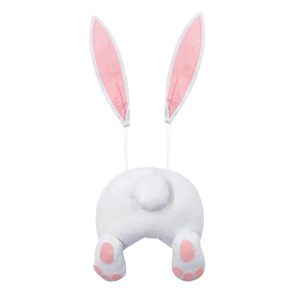 Rabbit Butt for Wreath, Easter Wreath Decorations, Easter Outdoor Hanging Welcome Sign Wreath Attachment