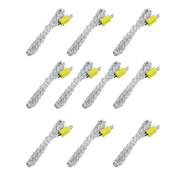 NA/10 stk. 3 meter K Type Mini-stik Termoelement Temperaturprobesensor -50-350c Temperatursensor