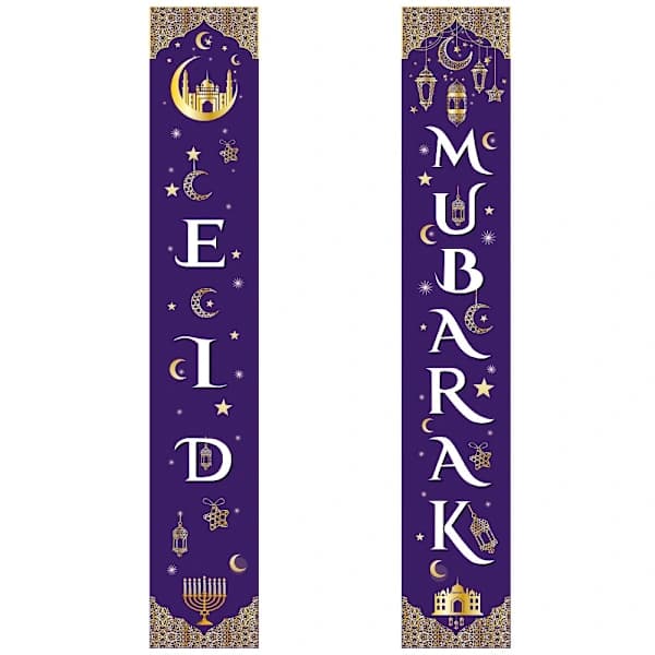 Eid Mubarak Dørbanner Ramadan Dekorasjon