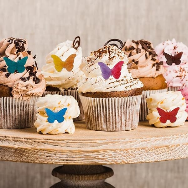 Fjärilssilikoneforme - 4 stk. - Silikoneforme til kagedekoration, DIY-slik og bryllupscupcakes