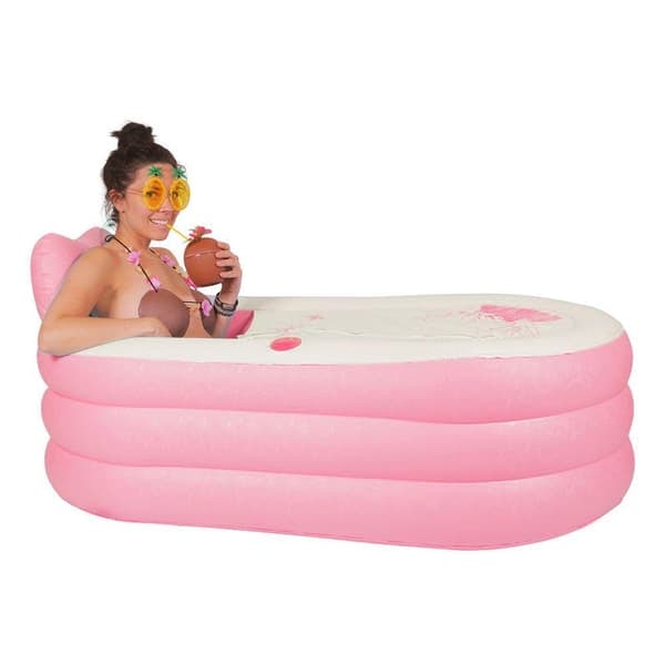 [NT] Oppblåsbart Badekar / Portabelt - Rosa