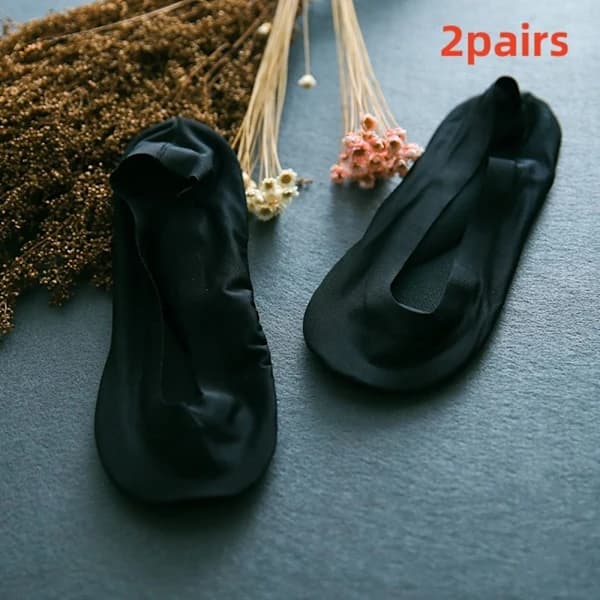 2 par 3D strømper Ice Silk strømper 23CMSVART SORT 23cmblack