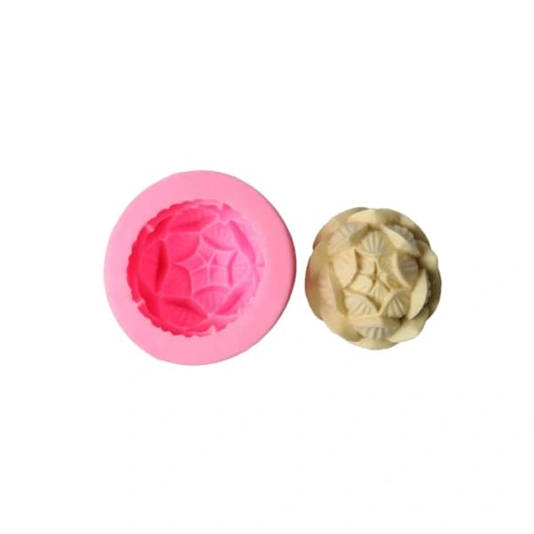 Lotusformet Silikonform - Støp Dine Egne Lys - Form for Stearin Rosa