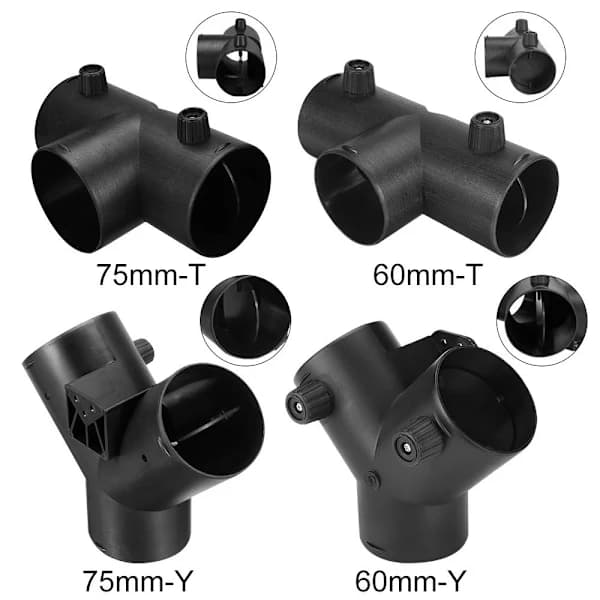 60 mm/75 mm Luftventil Kanalforbindelse Udstødningssystem Bilvarmer Adapter 60 mm-T