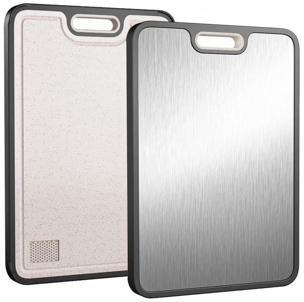 Titanium Skärbräda - Skärbräda - Undvik Mikroplaster - 38.5*26.5cm - Extra Hygien - Vetehalm PP+