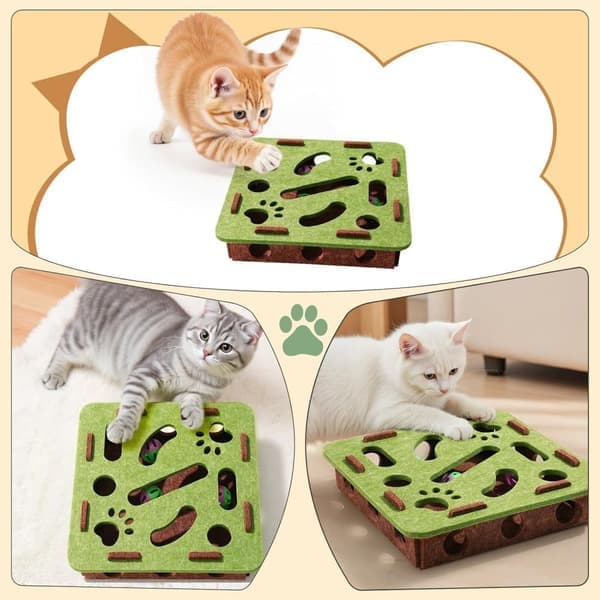 Interactive Cat Toy - Hunting Game for Indoor Cats | Stimulates Hunting Instincts